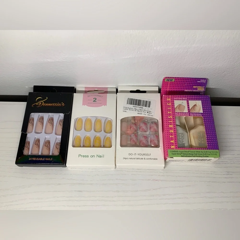 8X Mix Nail Polish Press-On Nail Set French Manicure VTG Sinful Orly OPI NEW 8